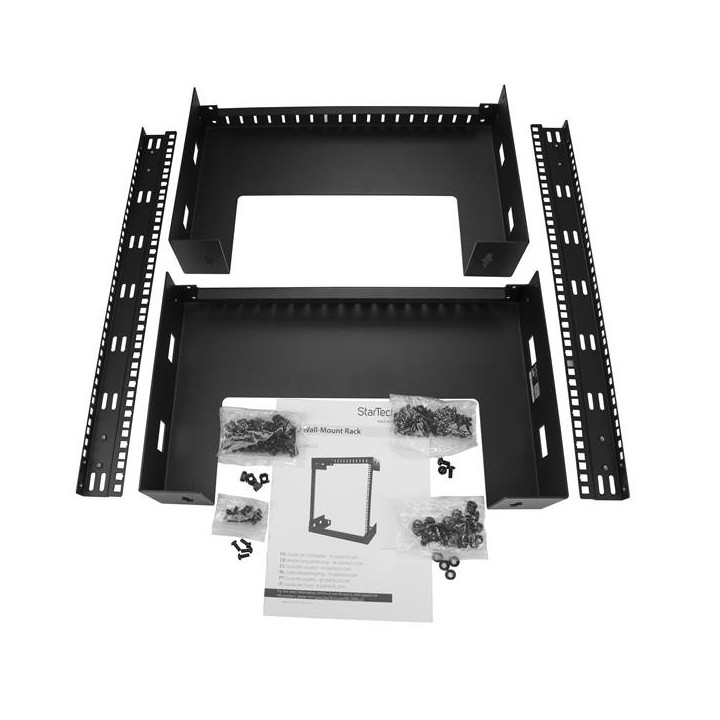 StarTech.com Rack Réseau Mural 12U à 2 Montants, Rack Serveur 19" à Cadre Ouvert, Profondeur 12", Rack de Données Mural pou