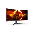 AOC G2 CU34G2XE/BK LED display 86,4 cm (34") 3440 x 1440 pixels Wide Quad HD LCD Noir, Rouge