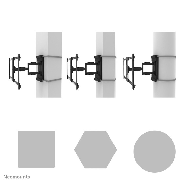 Neomounts WL40S-910BL16 Support de pilier pour écran 40-70" - orientable - diam. 25-100 cm