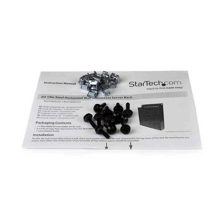 StarTech.com Rack de serveur en acier à fixation murale horizontale 48 cm 4U