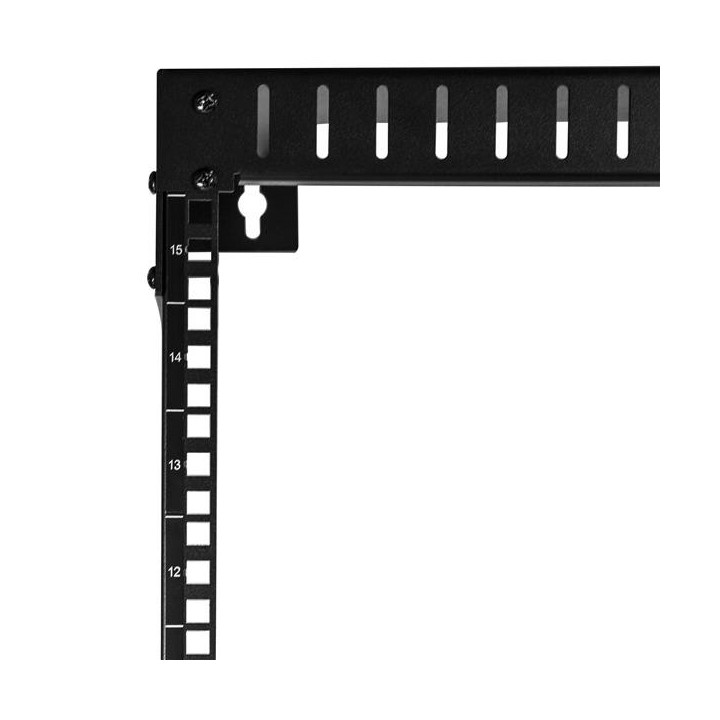 StarTech.com Rack Réseau Mural 15U à 2 Montants, Rack Serveur 19" à Cadre Ouvert, Profondeur 12", Rack de Données Mural pou