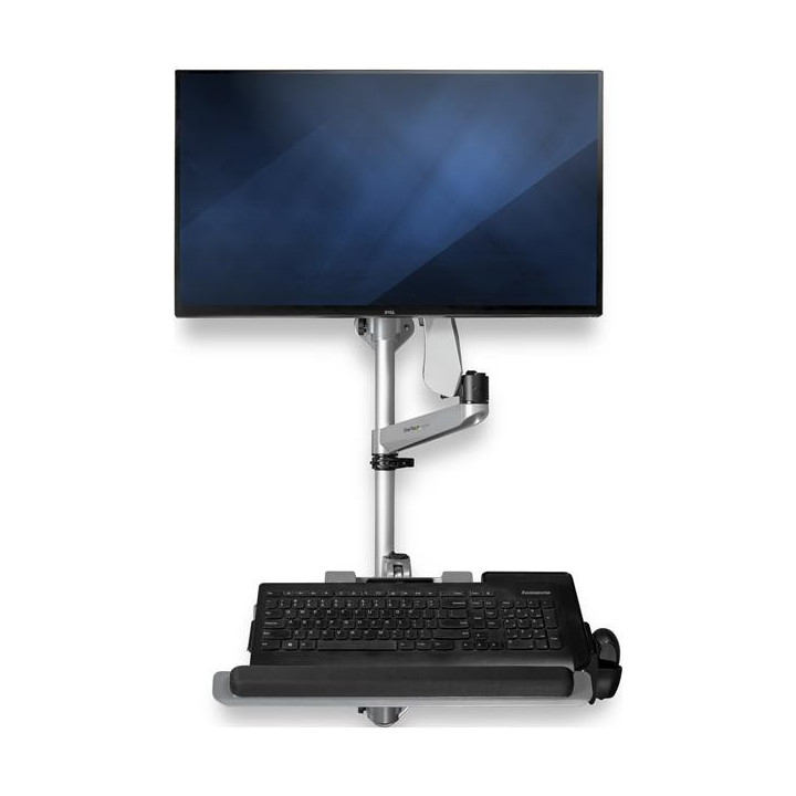 StarTech.com Poste de travail ergonomique réglable en hauteur à montage mural - 1 écran