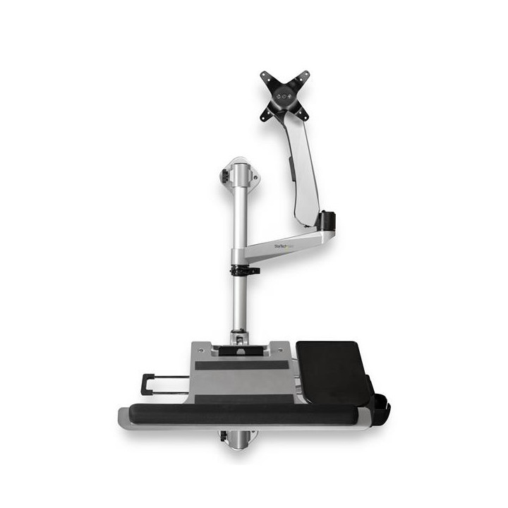 StarTech.com Poste de travail ergonomique réglable en hauteur à montage mural - 1 écran