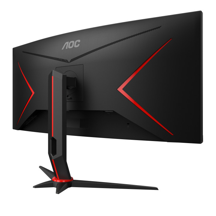 AOC G2 CU34G2/BK LED display 86,4 cm (34") 3440 x 1440 pixels Quad HD Noir, Rouge