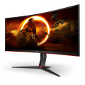 AOC G2 CU34G2/BK LED display 86,4 cm (34") 3440 x 1440 pixels Quad HD Noir, Rouge