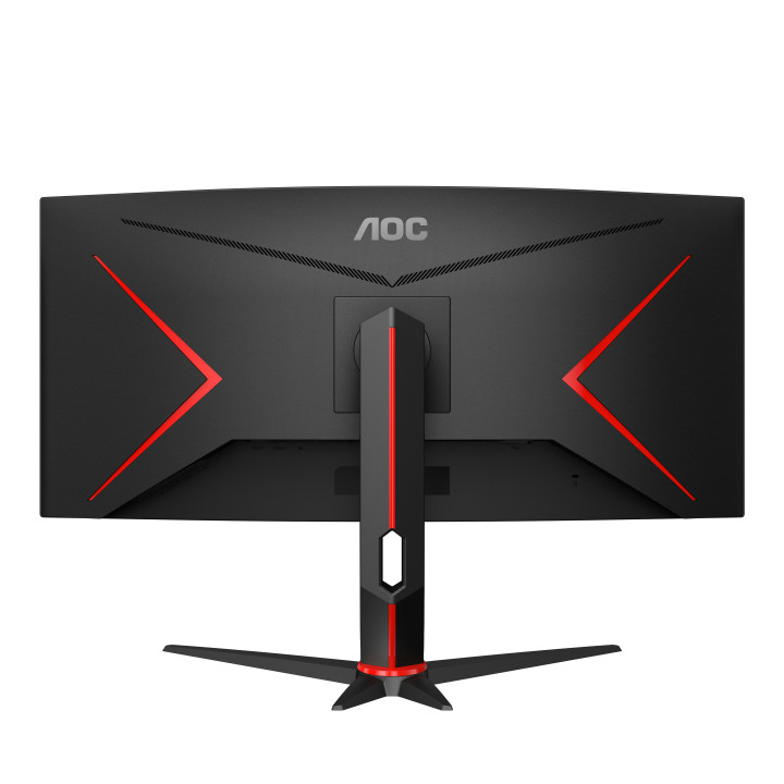 AOC G2 CU34G2/BK LED display 86,4 cm (34") 3440 x 1440 pixels Quad HD Noir, Rouge