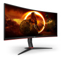 AOC G2 CU34G2/BK LED display 86,4 cm (34") 3440 x 1440 pixels Quad HD Noir, Rouge