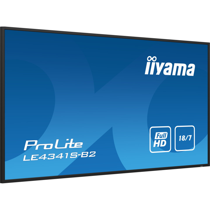 iiyama PROLITE LE4341S-B2 Écran plat de signalisation numérique 108 cm (42.5") LCD 350 cd/m² Full HD Noir 18/7