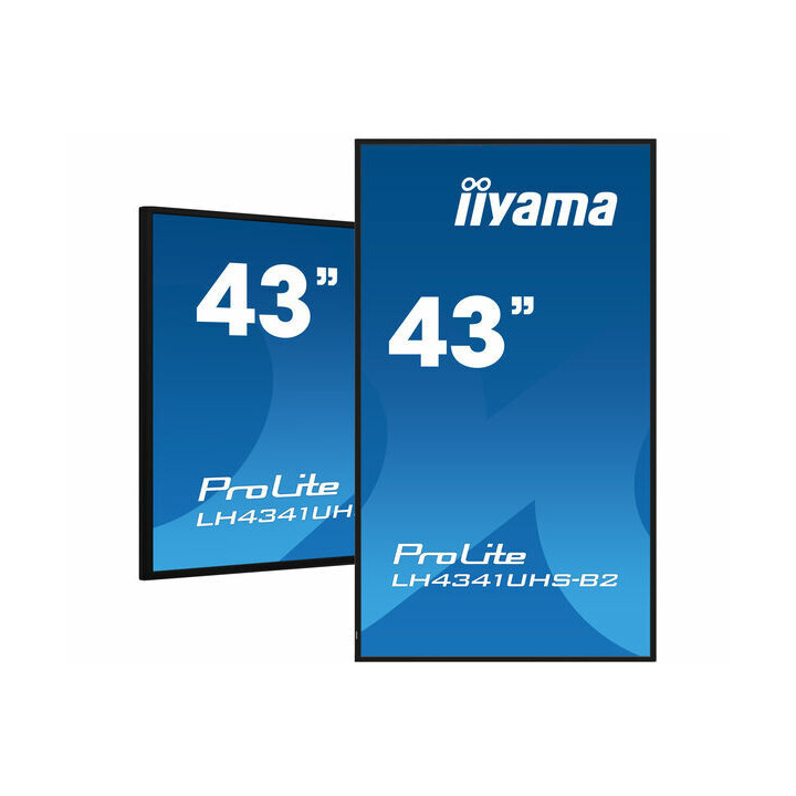 iiyama LH4341UHS-B2 Écran d'affichage dynamique 108 cm (42.5") LCD 500 cd/m² 4K Ultra HD Intégré dans le processeur Android