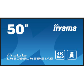 iiyama LH5065UHSB-B1AG affichage de messages Écran plat de signalisation numérique 125,7 cm (49.5") LCD Wifi 800 cd/m² 4K Ul