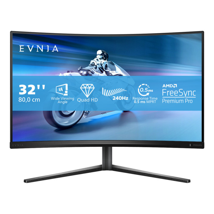 Philips Evnia 5000 32M2C5500W/00 écran plat de PC 80 cm (31.5") 2560 x 1440 pixels Quad HD LCD Noir