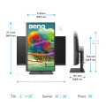 BenQ PD2705U écran plat de PC 68,6 cm (27") 3840 x 2160 pixels 4K Ultra HD LED Noir