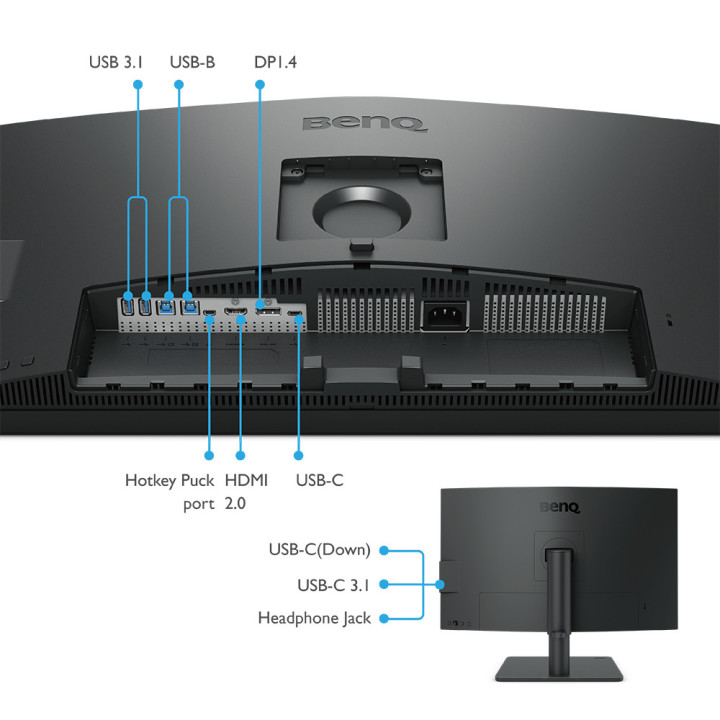 BenQ PD2705U écran plat de PC 68,6 cm (27") 3840 x 2160 pixels 4K Ultra HD LED Noir