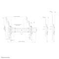 Neomounts WL35S-950BL19 Support mural robuste pour écran 55-110" - inclinable - verrouillable - paysage et portrait