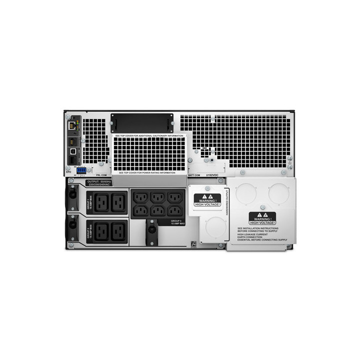 APC Smart-UPS On-Line SRT8KRMXLI - 8kW/VA, 6x C13 + 4x C19 + sortie monophasée câblée, montable en rack, NMC intégré