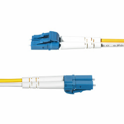 StarTech.com Câble Fibre Optique de 1m Duplex Monomode LC à LC (UPC) OS2, 9/125µm, 100G, Cordon Fibre Optique, Insensible à