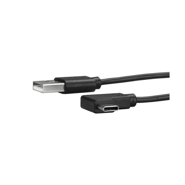 StarTech.com Câble de Charge USB-A vers USB-C de 1m, Coudé à Droite, Charge et Synchronisation, 3A, USB 2.0 - Cordon de Char