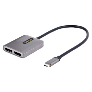 StarTech.com Hub USB-C MST à 2 ports - Adaptateur Multi-Moniteur USB Type-C vers 2x DisplayPort pour Ordinateur Portable - Dua