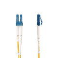StarTech.com Câble Fibre Optique de 50m Duplex Monomode LC vers SC(UPC) OS2, 9/125µm, 100G, Cordon Fibre Optique, Insensible 