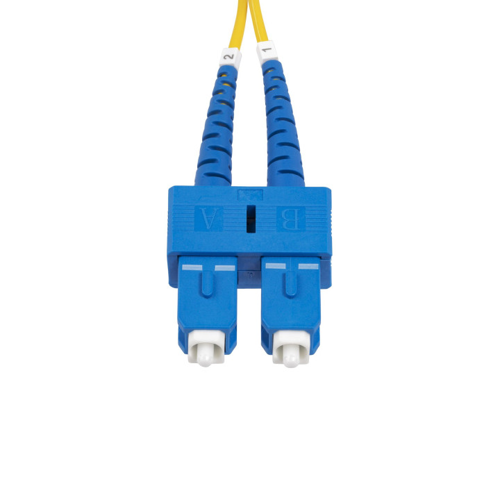 StarTech.com Câble Fibre Optique de 2m Duplex Monomode SC à SC (UPC) OS2, 9/125µm, 40G/100G, Cordon Fibre Optique, Insensibl