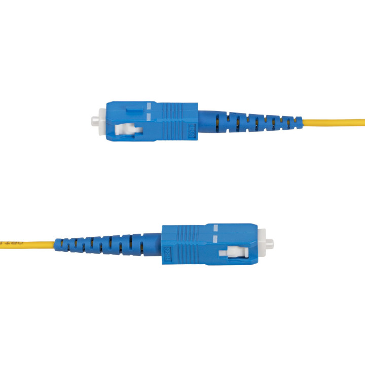StarTech.com Câble Fibre Optique de 2m Simplex Monomode LC à SC (UPC) OS2, 9/125µm, 40G/100G, Cordon Fibre Optique, Insensib