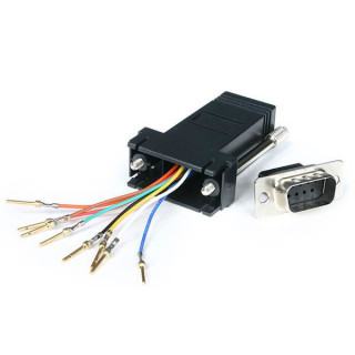 StarTech.com Adapteur Modulaire DB9 Mâle vers RJ45 Femelle Noir - DB9 à RJ45 M/F