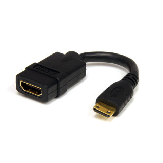 StarTech.com Adaptateur Mini HDMI vers HDMI 12,7cm - Convertisseur HDMI Haute Débit 4K - Adaptateur HDMI 4K 30Hz Ultra HD - HD
