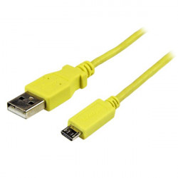 StarTech.com Câble de charge /synchronisation mobile USB A vers Micro B slim de 1 m pour smartphone et tablette - M/M - Jaune
