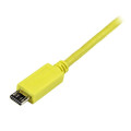 StarTech.com Câble de charge /synchronisation mobile USB A vers Micro B slim de 1 m pour smartphone et tablette - M/M - Jaune