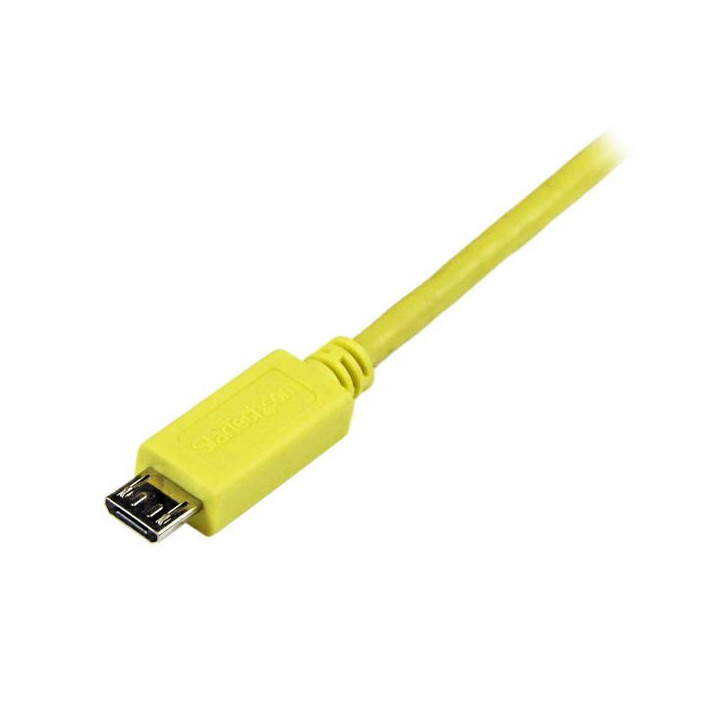StarTech.com Câble de charge /synchronisation mobile USB A vers Micro B slim de 1 m pour smartphone et tablette - M/M - Jaune