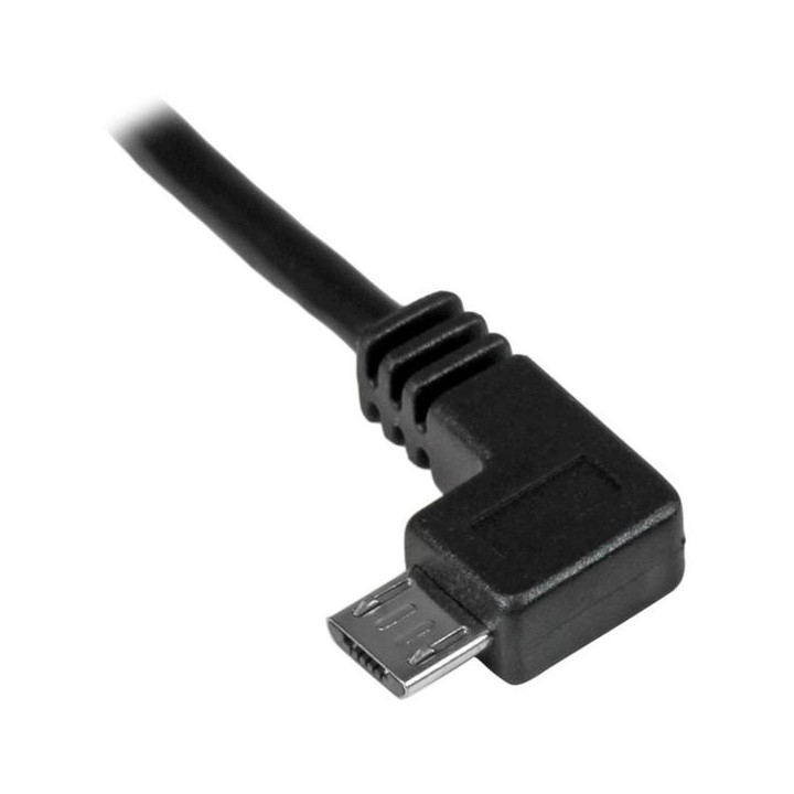 StarTech.com Câble de charge et synchronisation Micro USB de 1 m - USB-A vers Micro-B à angle gauche - M/M - 0,25 mm²