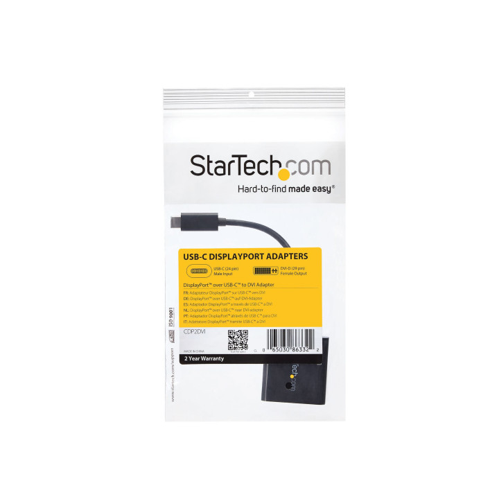 StarTech.com Adaptateur vidéo USB Type-C vers DVI - M/F - Noir