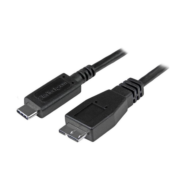 StarTech.com Câble USB-C vers Micro USB-B de 50cm, USB 10Gbps, Cordon de Données, 3A, Câble de Transfert de Données USB C v