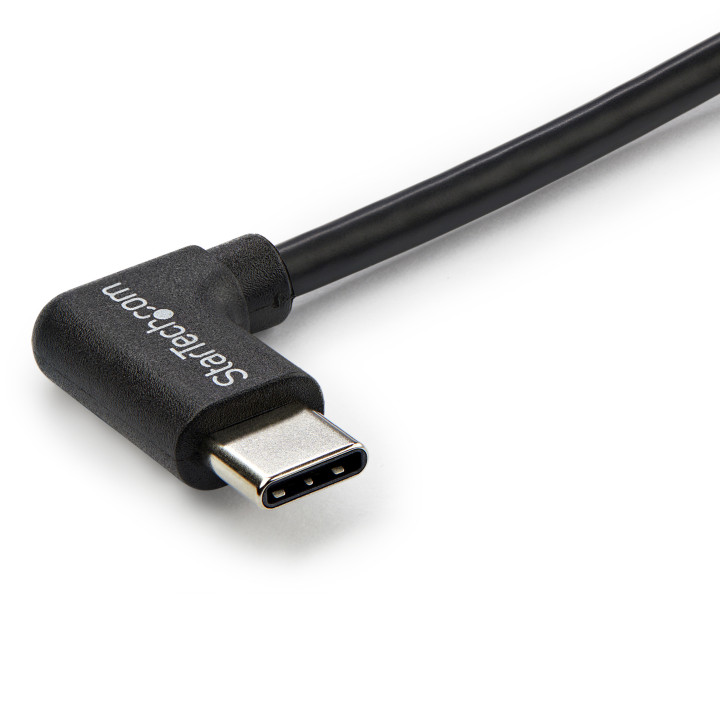 StarTech.com Câble de Charge USB-C de 1m, Coudé à Droite, Charge et Synchronisation, 60W (3A) PD, Câble de Charge USB 2.0 p