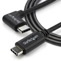 StarTech.com Câble de Charge USB-C de 1m, Coudé à Droite, Charge et Synchronisation, 60W (3A) PD, Câble de Charge USB 2.0 p