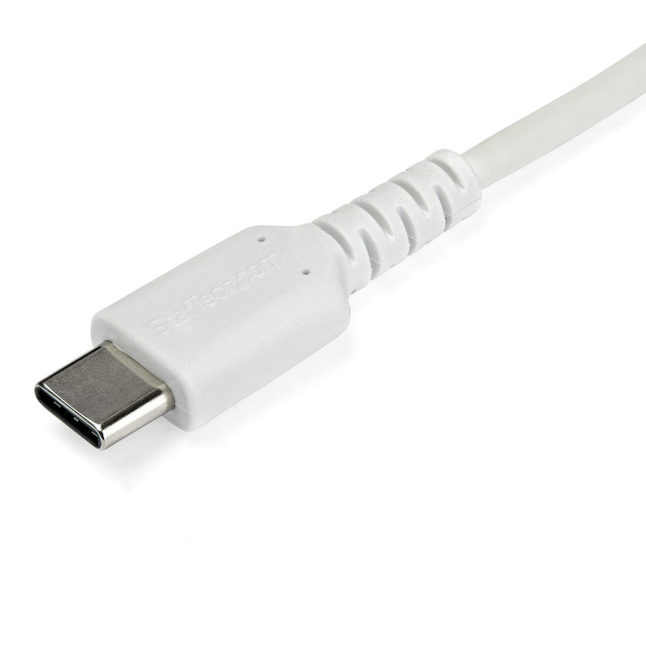 StarTech.com Câble de Charge Rapide USB-C de 1m, Robuste, Charge et Synchronisation, 60W (3A) PD, USB 2.0, Gaine TPE Blanche e