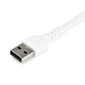StarTech.com Câble de Charge Rapide USB-A vers USB-C de 1m, Robuste, Charge et Synchronisation, 3A, USB 2.0, Gaine TPE Blanche