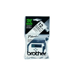 Brother Labelling Tape - 12mm, Black/White, Blister ruban d'étiquette M