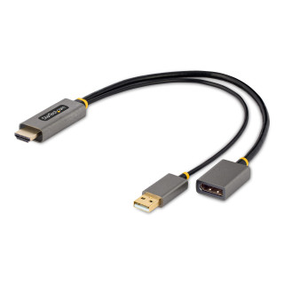 StarTech.com Adaptateur HDMI vers DisplayPort - Adaptateur HDMI vers DisplayPort de 30cm - Câble HDMI vers Displayport, Alimen