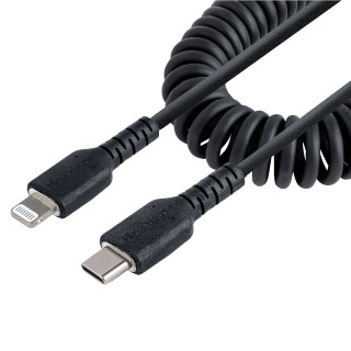 StarTech.com Câble USB-C vers Lightning de 50cm - Adaptateur USB C vers Lightning Noir Certifié Mfi, Gaine Durable en TPE - C