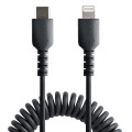StarTech.com Câble USB-C vers Lightning de 50cm - Adaptateur USB C vers Lightning Noir Certifié Mfi, Gaine Durable en TPE - C