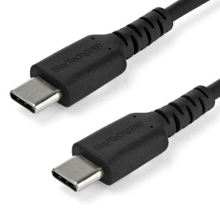 StarTech.com Câble de Charge Rapide USB-C de 1m, Robuste, Charge et Synchronisation, 60W (3A) PD, USB 2.0, Gaine TPE Noire et 