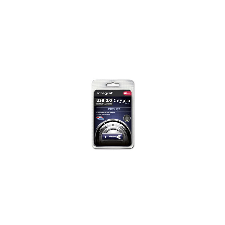 Integral INFD64GCRYDL3.0197 lecteur USB flash 64 Go USB Type-A 3.2 Gen 1 (3.1 Gen 1) Bleu