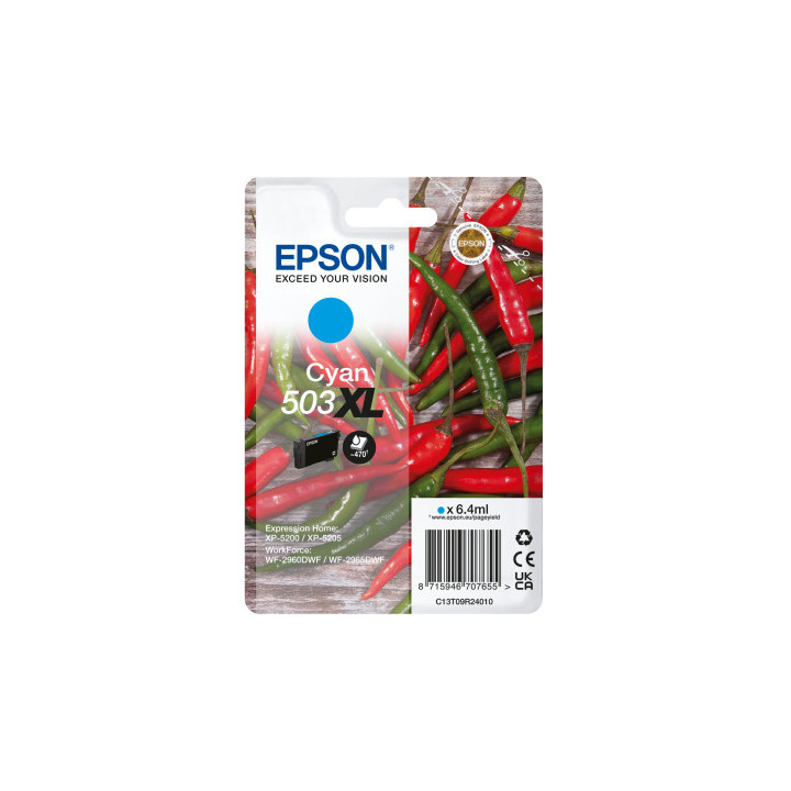 Epson 503XL cartouche d'encre 1 pièce(s) Original Rendement élevé (XL) Cyan