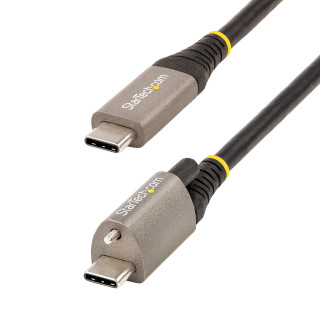 StarTech.com Câble USB-C de 50cm, Verouillage par Vis Supérieure, USB 10Gbps, 100W (5A) Power Delivery, 8K 60Hz/4K 144Hz DP A
