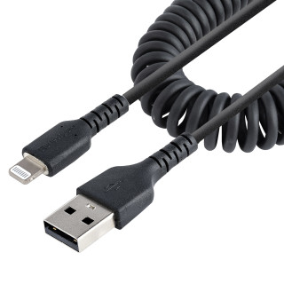 StarTech.com Câble USB vers Lightning de 50cm - Certifié Mfi - Adaptateur USB Lightning Noir, Gaine durable en TPE - Cordon C