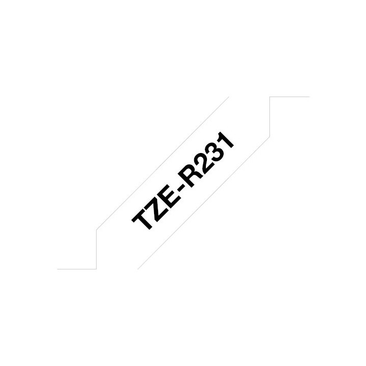 Brother TZE-R231 ruban d'étiquette Noir sur blanc