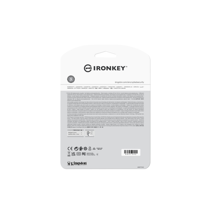 Kingston Technology IronKey 64Go USB-C Vault Privacy 50C chiffrée AES-256, FIPS 197