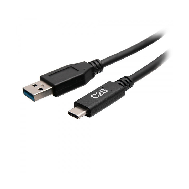 C2G Câble USB-C® 0,5 m (1,5 pied) mâle vers USB-A mâle - USB 3.2 Gen 1 (5 Gbits/s)
