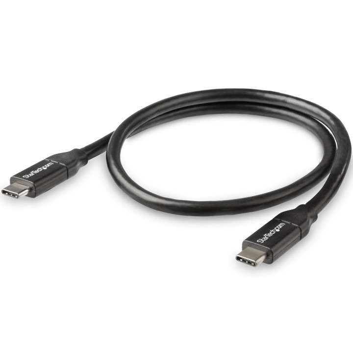 StarTech.com Câble de Charge Rapide USB-C de 50cm, Charge et Synchronisation, 100W (5A) PD, USB 2.0, Certifié USB-IF - Cordon